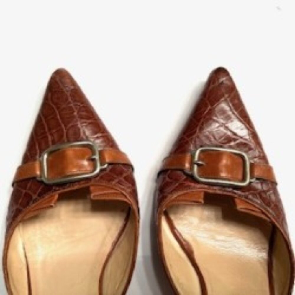 Vintage Cole Haan Collection Brown Slide Leather Mule, Made in Italy - Picture 2 of 7